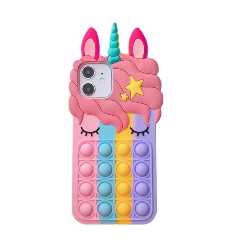 3D Cute Cartoon Pop Toy Case for Samsung S20 FE S21 S8 Plus Note 8 20 Ultra A20E A01 A02 A12 A31 A51 A70 A71 A32 A52 A72 A21 A11 Samsung A01 / 4A