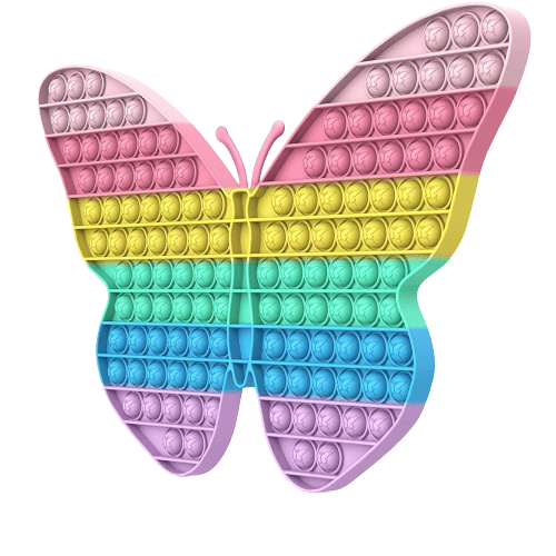40CM Big Size Pop Rainbow Butterfly Top Push Fidget Toys Autism Stress Reliever Toys Kids Simple Dimple Relax Game AHDH autism