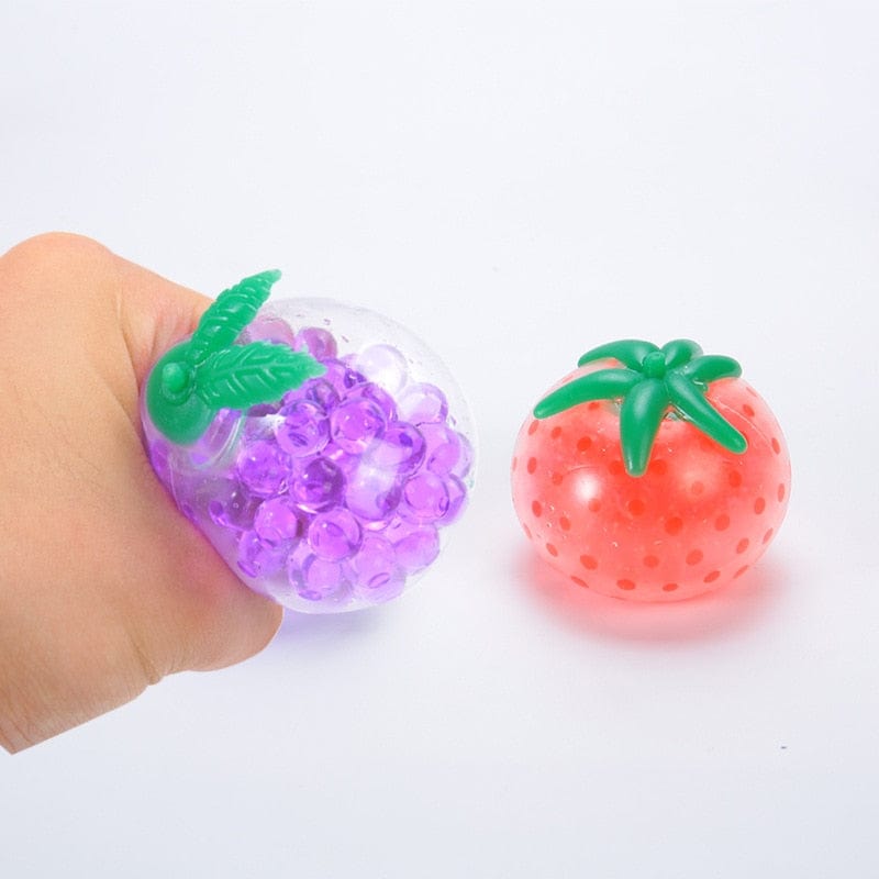 Balle anti-stress aux fruits Balle à presser pour la main - 1 exemplaire -  6 cm de