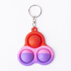 Fashion mini fingertip toy popular simple dimple push bubble anti-compression triangle keychain silicone stress relief toy Clear