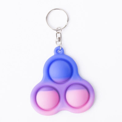 Fashion mini fingertip toy popular simple dimple push bubble anti-compression triangle keychain silicone stress relief toy light green