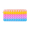 Large Size Antistress Toy Push Pop Bubble Bag Student Kawaii Pencil Case Silicone Stationery Storage Bag for Kids Party Gifts