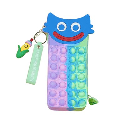 Layers Large Pencil Bag Fidget Toys Pop New Two Push Bubble Stress Antistress Soft Squishy Toys Pencil Case for Free Shippinp