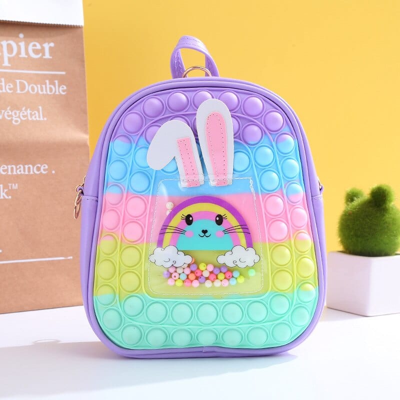 New Kawaii Unicorn Pop Backpack Push Bubble Decompression Toys Stress Relief Squishy AntiStress Schoolbag Boy Girls Gift Pop