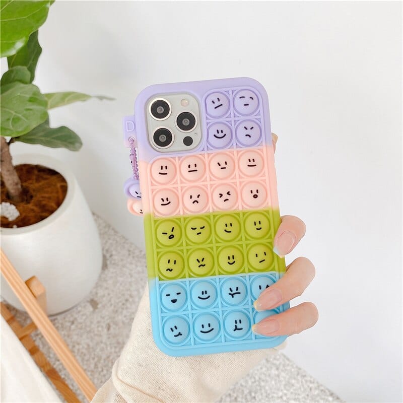 Pop Bubble Fidget Toys Case For Samsung Galaxy S21 S20 FE S10 S9 Plus Note 9 10 20 Ultra M11 M01 M02s M12 F12 F02s Unicorn Cover