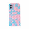 Pop Bubble Fidget Toys Case For Samsung Galaxy S21 S20 FE S10 S9 Plus Note 9 10 20 Ultra M11 M01 M02s M12 F12 F02s Unicorn Cover S9 / Love Heart Pink