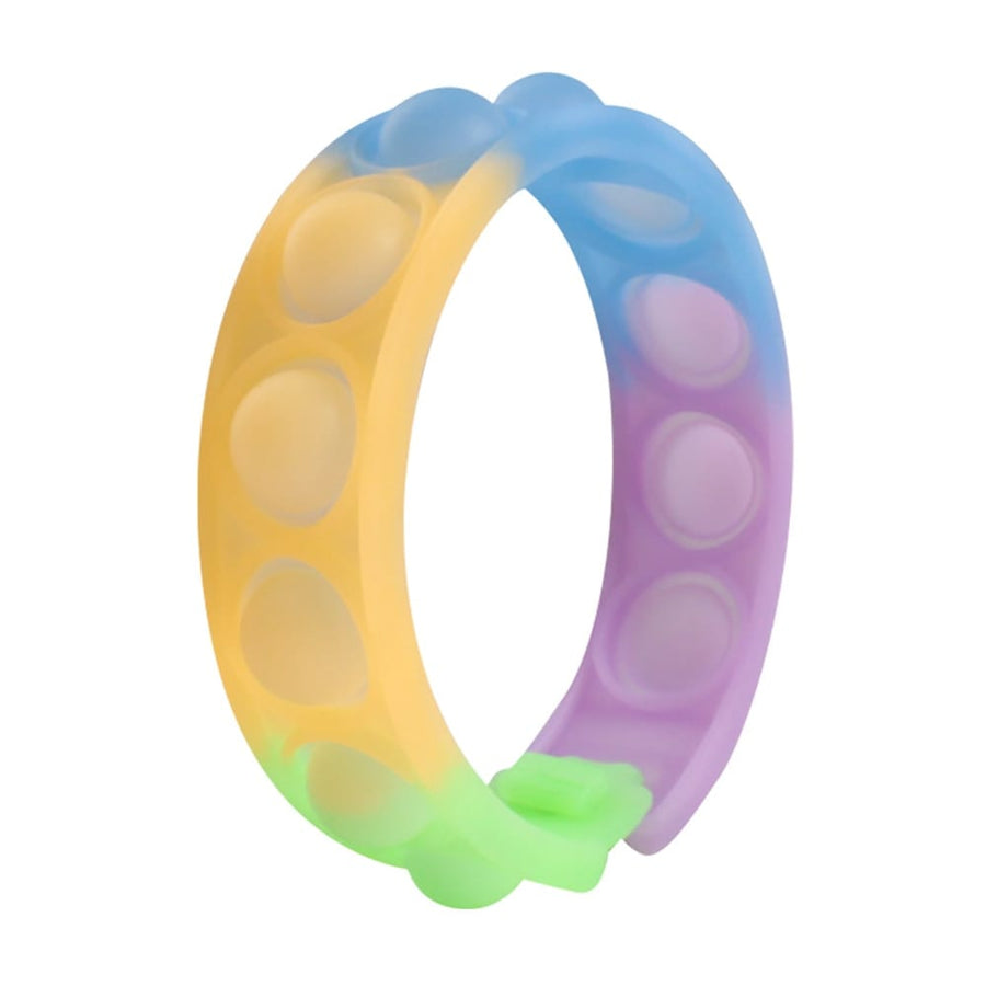 Silicone world Pops Bubble Decompression Bracelet Stress Relief Toy Anti Stress Relief Colorful Silicone Bracelet Adult Kids Toy